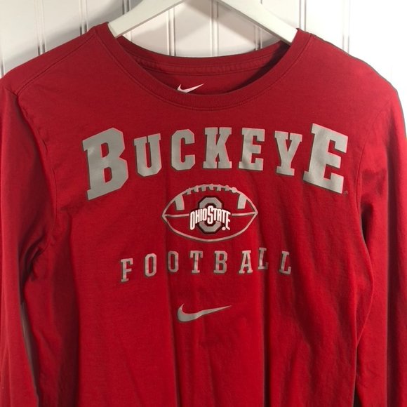 SOLD! Ⓜ️Nike Men's The Ohio State Buckeyes Retro Pack Long Sleeve Tee Sz S - Picture 4 of 10